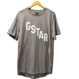 G-Star RAW T-Shirt Mens Large Gray Short Sleeve Organic Cotton Tee